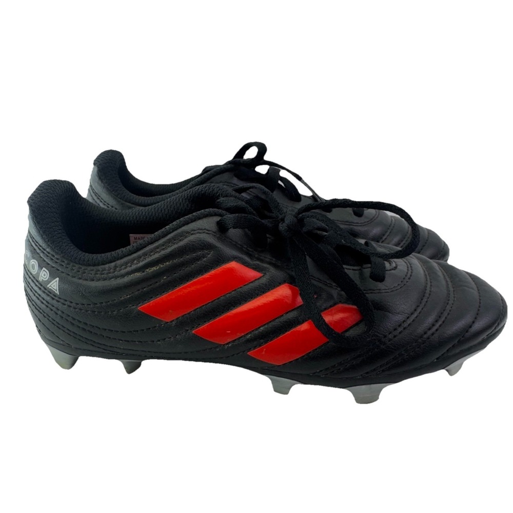 adidas Copa 19.4 FG Soccer Cleats Youth 2.5 Black Red Firm Ground Boots F35460